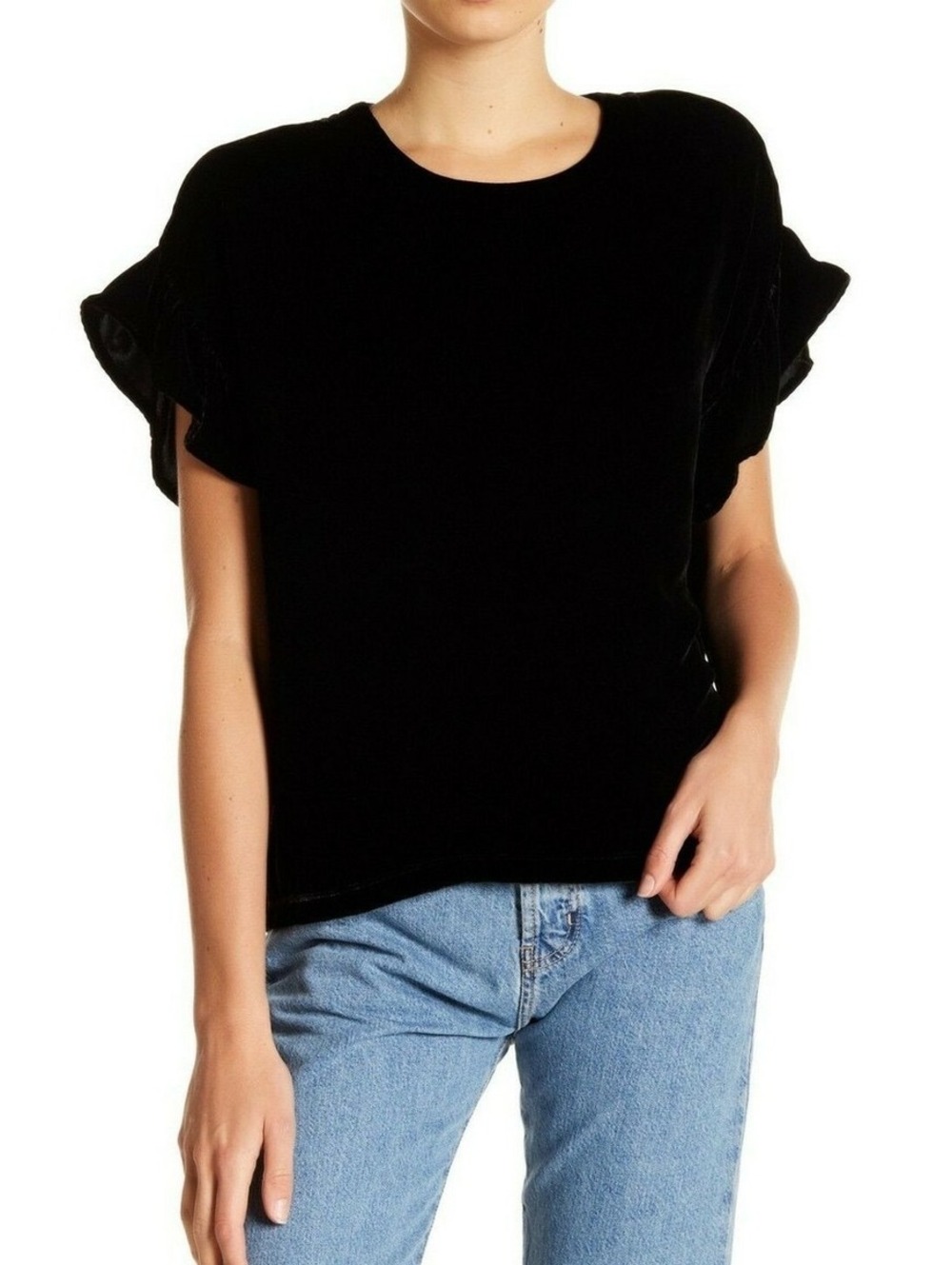 Current/Elliott The Janie Velvet Top M